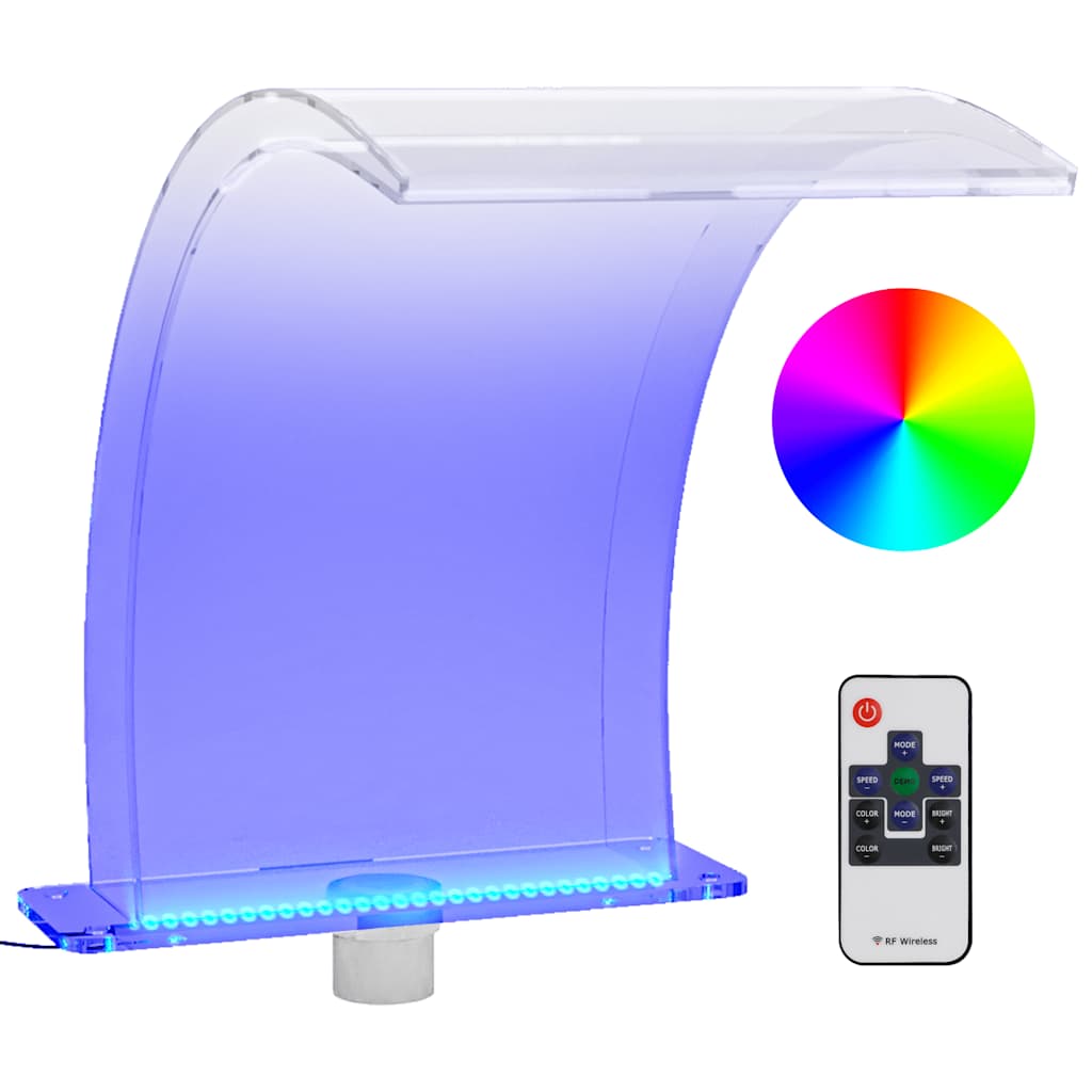 Fuente de piscina con LED RGB acrílico 50 cm