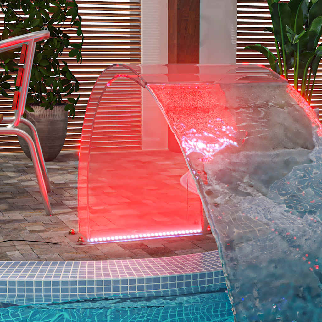 Fuente de piscina con LED RGB acrílico 50 cm