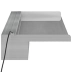 Fuente cascada con LED RGB acero inoxidable 108 cm