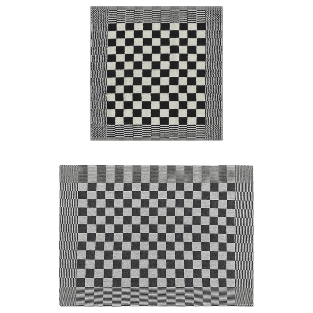 Juego de paños 50 unidades algodón negro y blanco