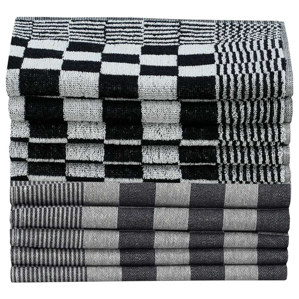 Juego de paños 50 unidades algodón negro y blanco