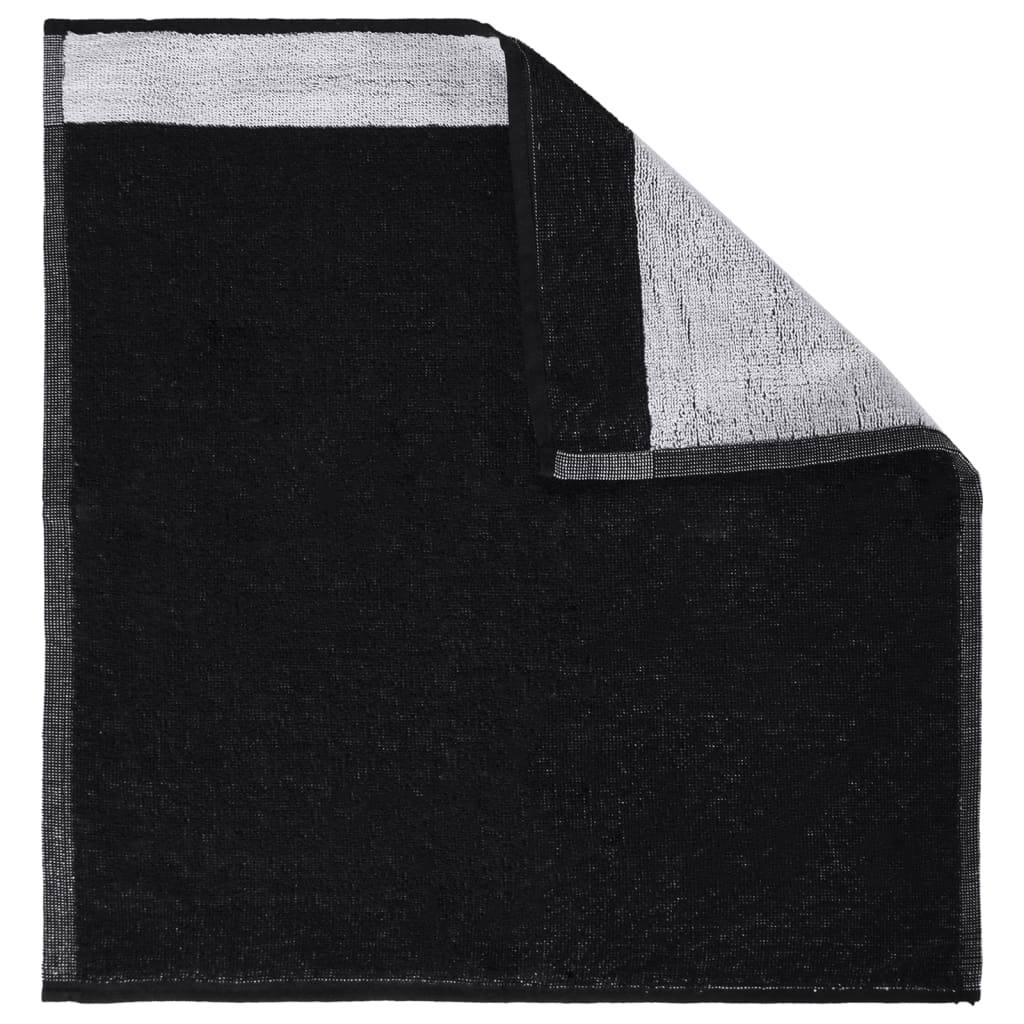 Juego de paños 12 unidades algodón negro y gris