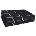 Juego de paños 12 unidades algodón negro y gris