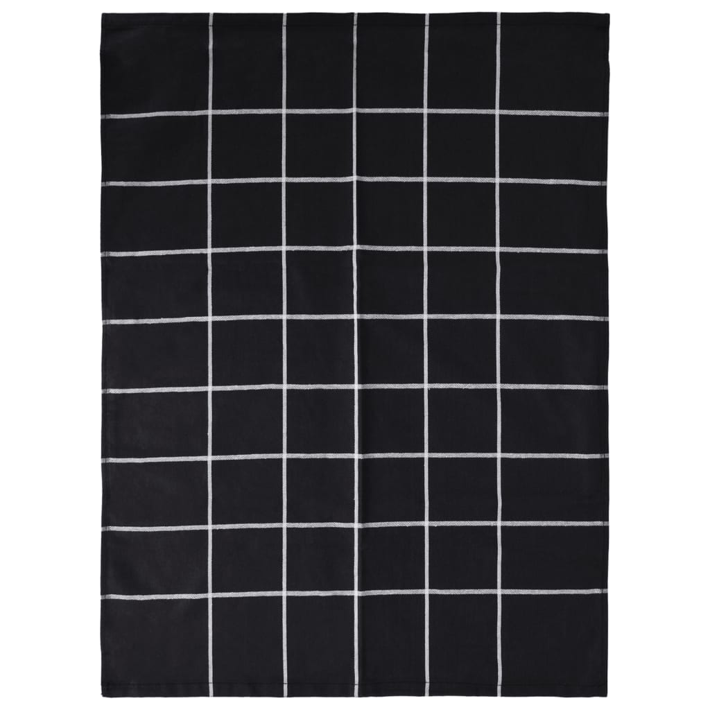 Juego de paños 12 unidades algodón negro y gris