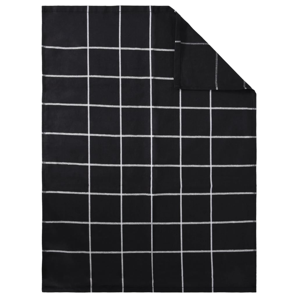 Juego de paños 12 unidades algodón negro y gris
