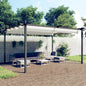 Cenador de jardín con techo retráctil color crema 3x3 m