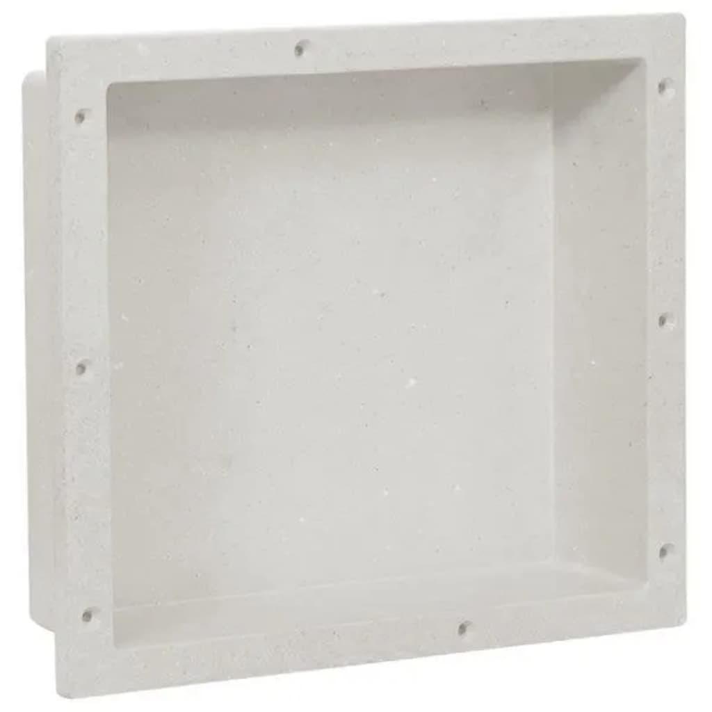 Hornacina de ducha 2 compartimentos blanco brillo 41x51x10 cm