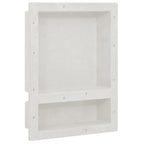 Hornacina de ducha 2 compartimentos blanco brillo 41x51x10 cm