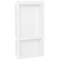 Hornacina de ducha 2 compartimentos blanco brillo 41x51x10 cm