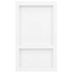 Hornacina de ducha 2 compartimentos blanco brillo 41x51x10 cm