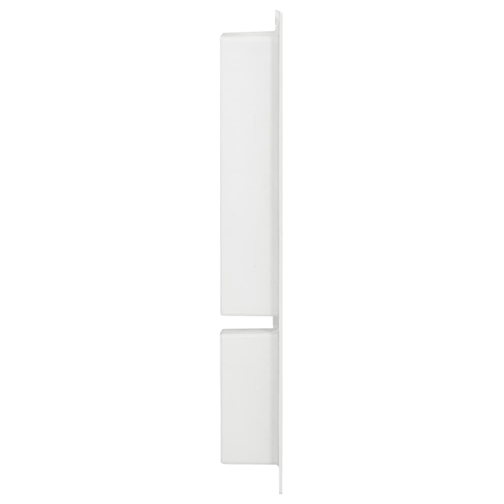 Hornacina de ducha 2 compartimentos blanco brillo 41x51x10 cm