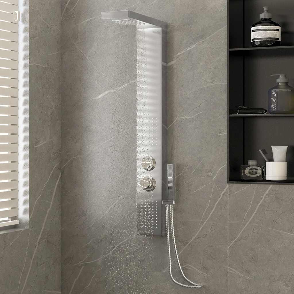 Panel de ducha 25x43x110 cm plateada