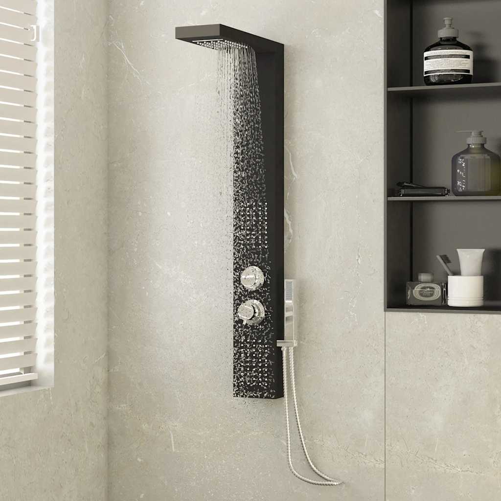Panel de ducha 25x43x110 cm plateada