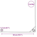 Lona 650 g/m² 1,5x10 m negro