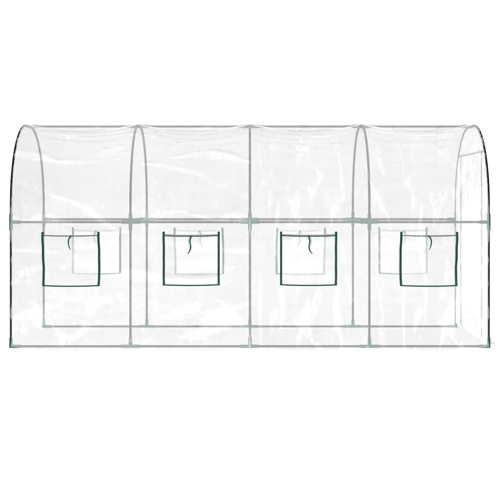 Invernadero PVC acero pintado polvo transparente 160x400x190cm