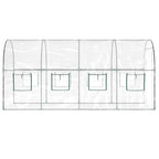 Invernadero PVC acero pintado polvo transparente 160x400x190cm