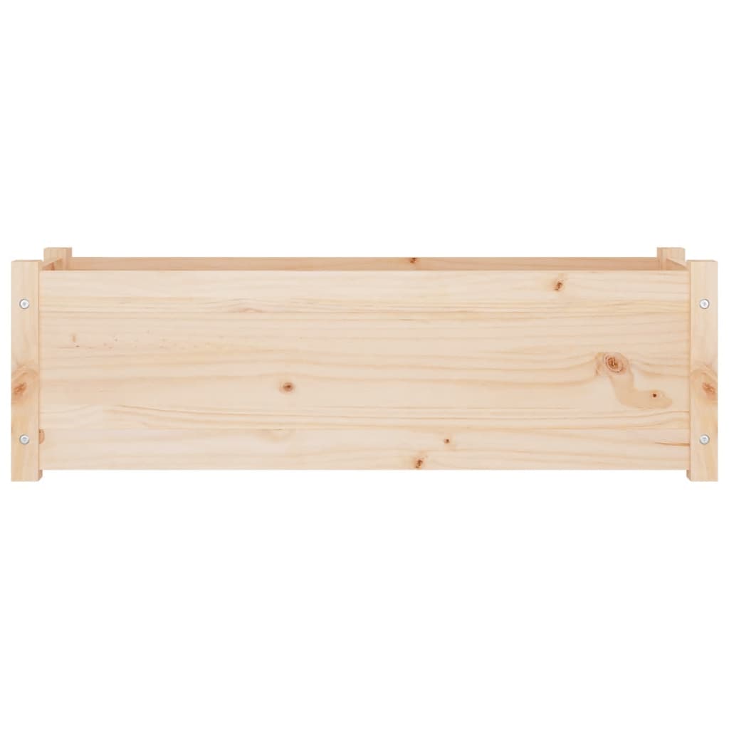 Jardinera de madera maciza de pino 100x31x31 cm