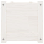 Arriates de madera maciza de pino 2 uds blanco 150x31x31 cm