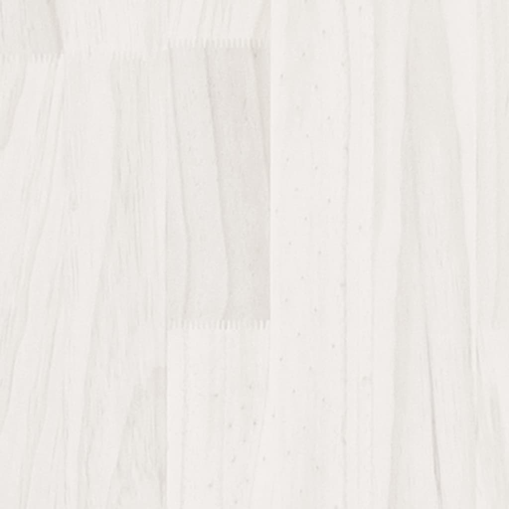 Arriates de madera maciza de pino 2 uds blanco 150x31x31 cm