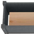 Arriate de madera maciza de pino gris 150x31x31 cm