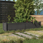 Arriate de madera maciza de pino gris 150x31x31 cm