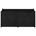 Jardinera madera maciza de pino negro 150x50x70 cm