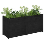 Jardinera madera maciza de pino negro 150x50x70 cm