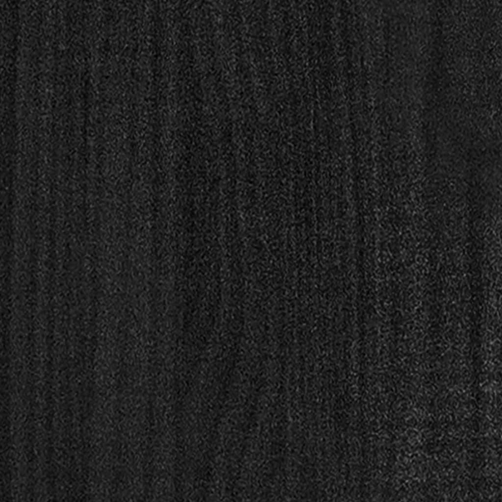 Jardinera madera maciza de pino negro 150x50x70 cm