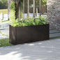 Jardinera madera maciza de pino negro 150x50x70 cm