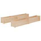 Jardineras 2 uds madera maciza de pino 200x31x31 cm