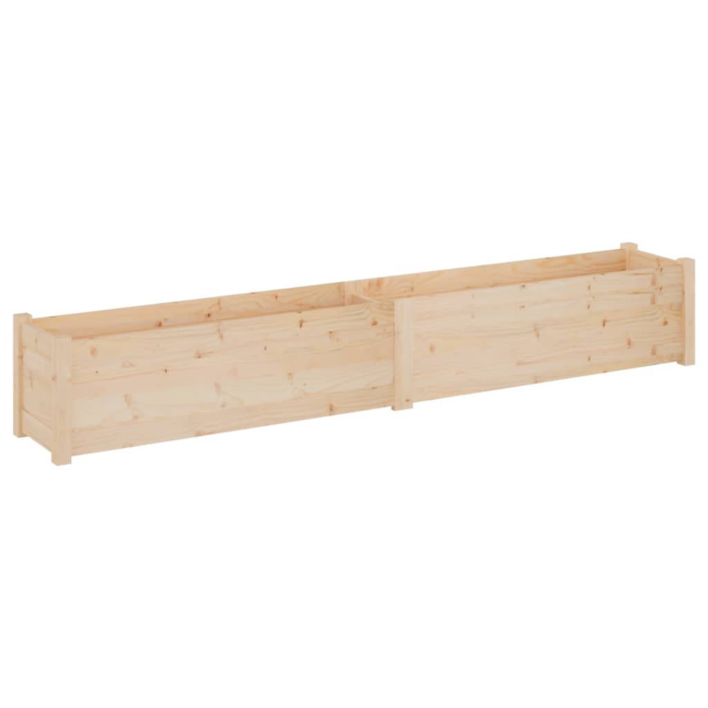 Jardineras 2 uds madera maciza de pino 200x31x31 cm