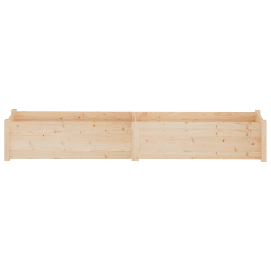 Jardineras 2 uds madera maciza de pino 200x31x31 cm