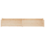 Jardineras 2 uds madera maciza de pino 200x31x31 cm