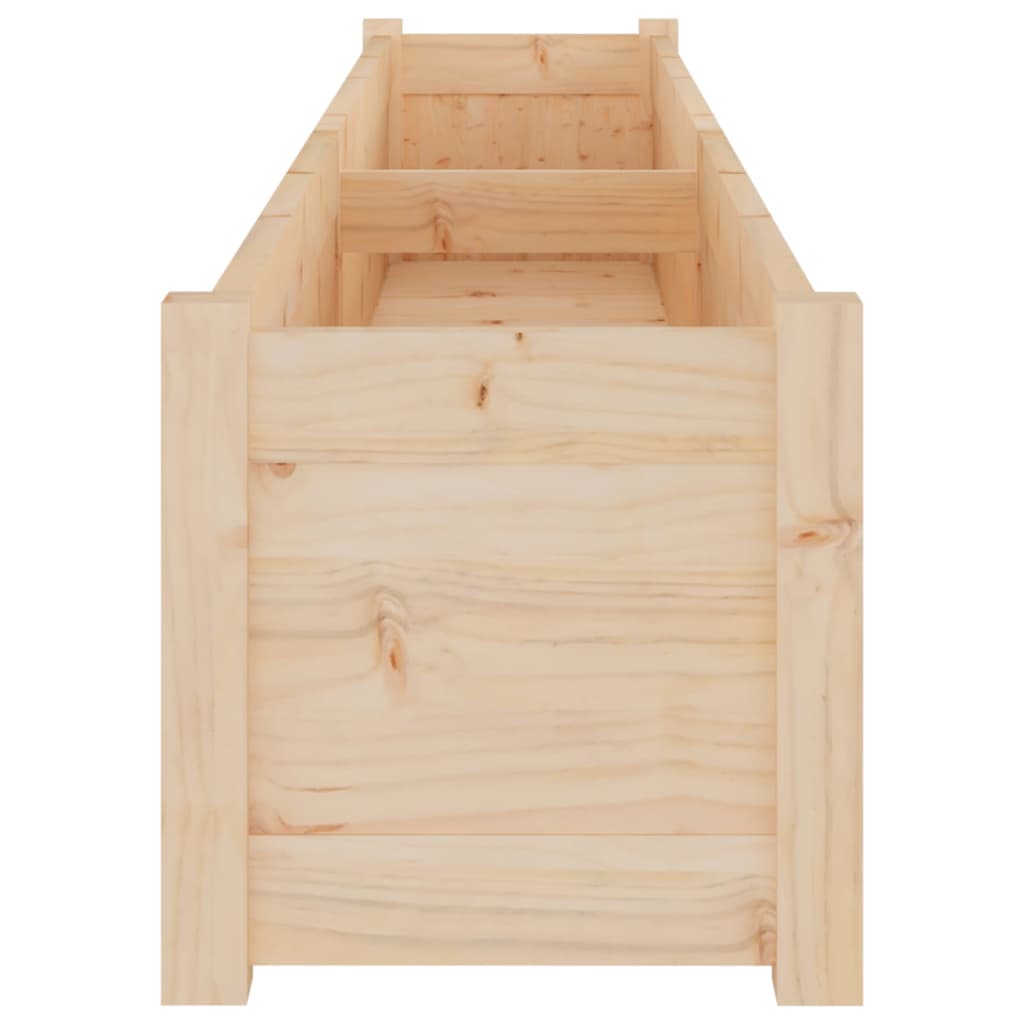 Jardineras 2 uds madera maciza de pino 200x31x31 cm