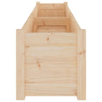 Jardineras 2 uds madera maciza de pino 200x31x31 cm