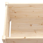 Jardineras 2 uds madera maciza de pino 200x31x31 cm