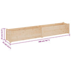 Jardineras 2 uds madera maciza de pino 200x31x31 cm