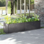 Jardinera con estante de madera maciza de pino 111,5x54x81 cm