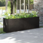 Jardinera con estante de madera maciza de pino 111,5x54x81 cm