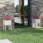 Jardineras 2 uds madera maciza de pino 200x31x31 cm