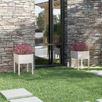 Jardineras 2 uds madera maciza de pino 200x31x31 cm