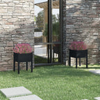 Jardineras 2 uds madera maciza de pino 200x31x31 cm