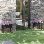 Jardineras 2 uds madera maciza de pino 100x31x31 cm