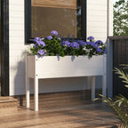 Jardinera con estante de madera maciza de pino 111,5x54x81 cm