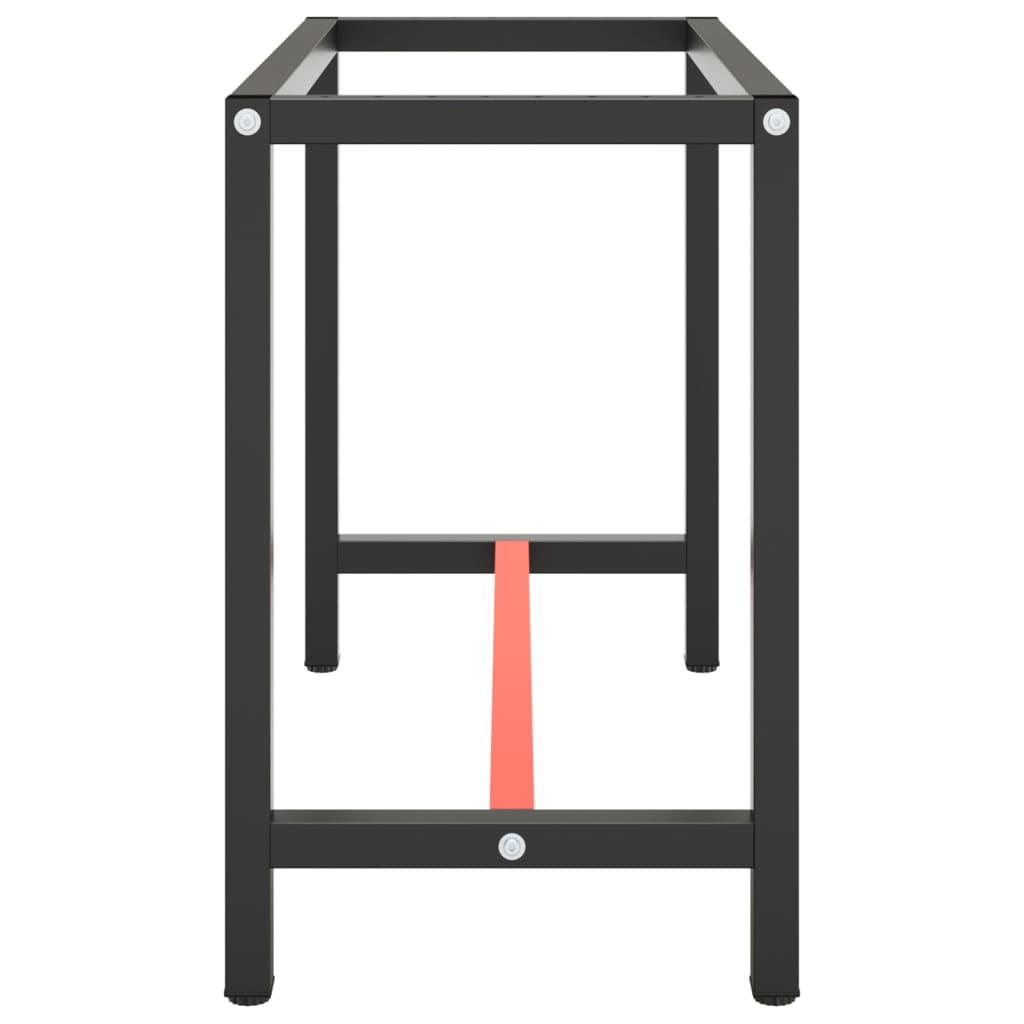 Estructura banco de trabajo metal negro y rojo mate 110x50x79cm