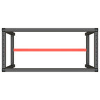Estructura banco de trabajo metal negro y rojo mate 110x50x79cm