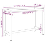 Estructura banco de trabajo metal negro y rojo mate 110x50x79cm