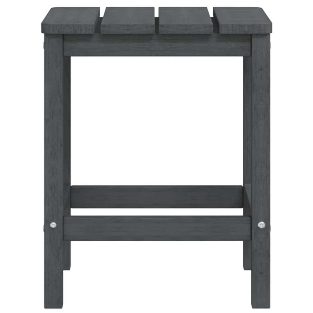 Mesa de jardín Adirondack HDPE antracita 38x38x46 cm