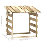 Pérgola con techo madera de pino impregnada 100x90x100 cm