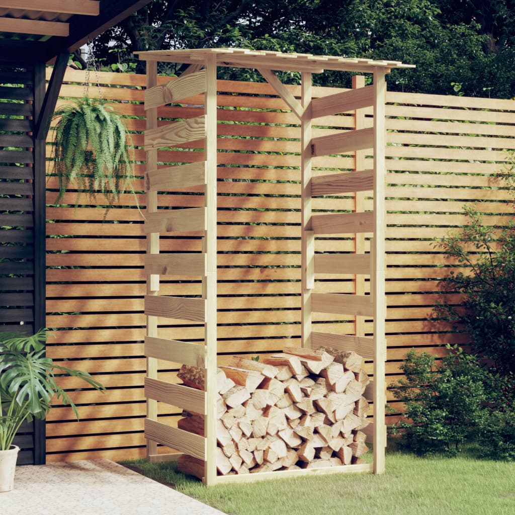 Pérgola con techo madera de pino impregnada 100x90x100 cm